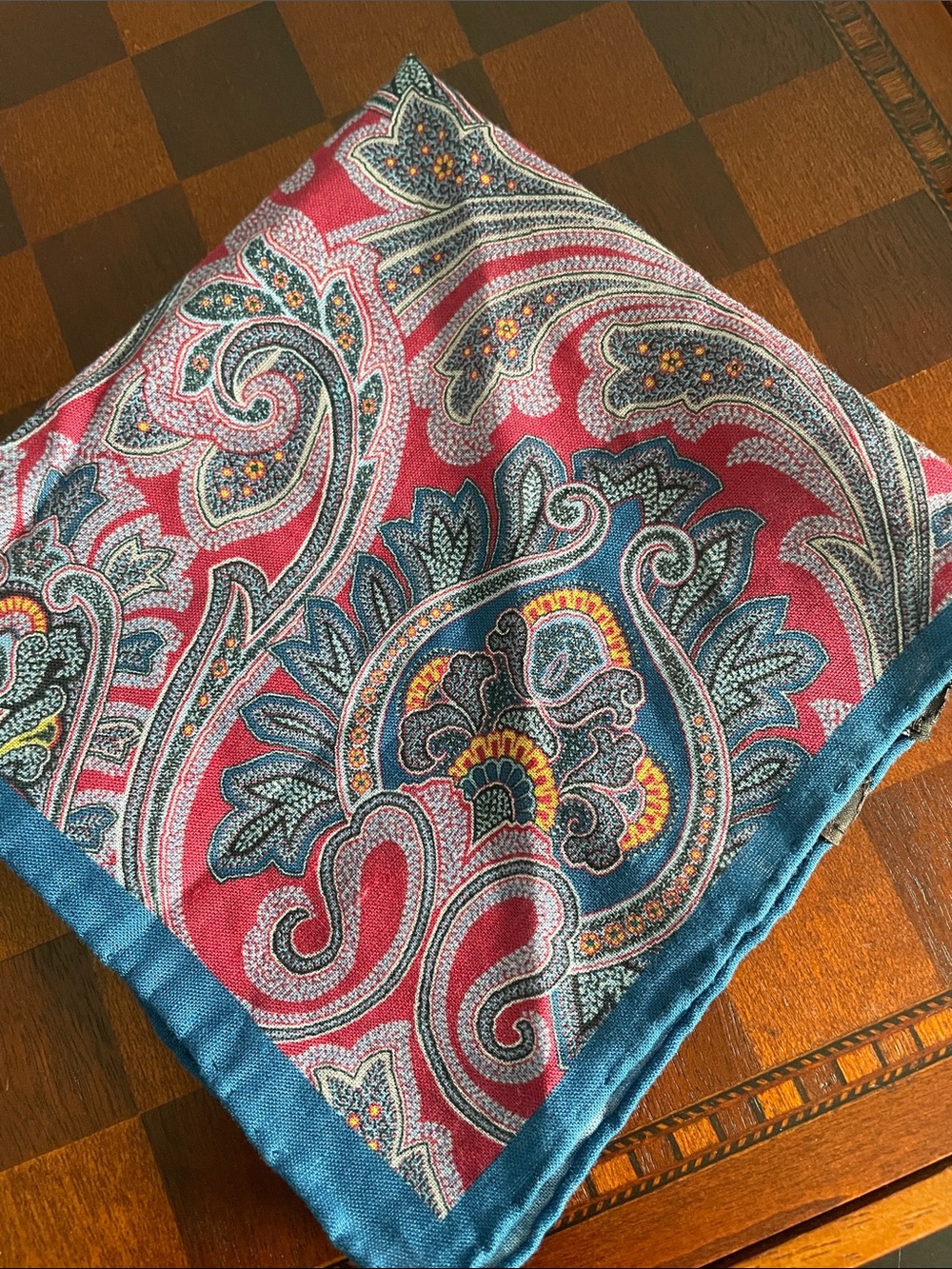 Black Brown 1826 Paisley Pocket Square